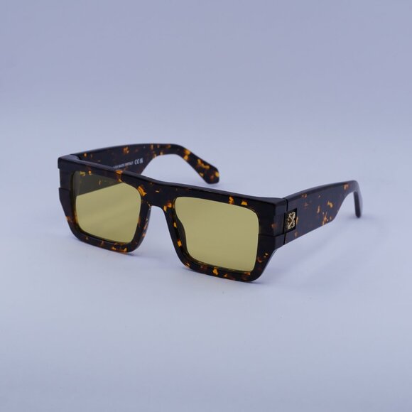 Off-White CHESTER 6062 Sunglasses Havana Square Frame, Camel Lenses - Picture 4 of 9